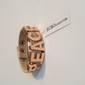 ✔️NWT BCBGeneration beige "PEACE" bracelet READ DESCRIPTION - VIEW PICTURES